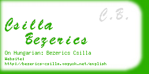 csilla bezerics business card